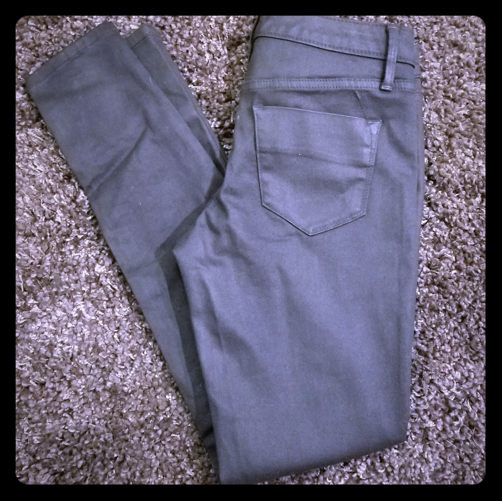 EUC Black Shiny Skinny Jeans